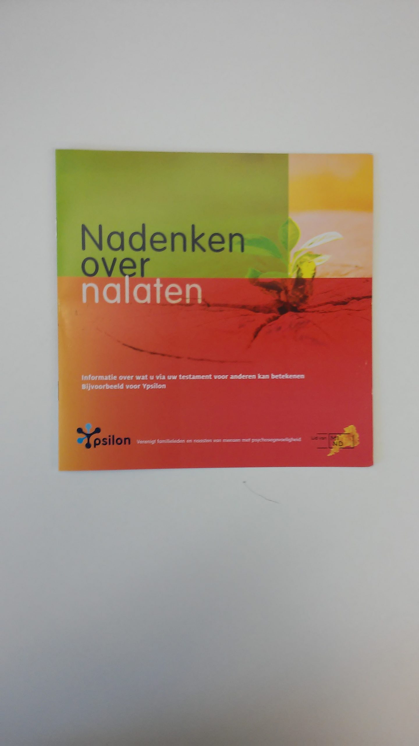 Brochure –  “Nadenken over nalaten”