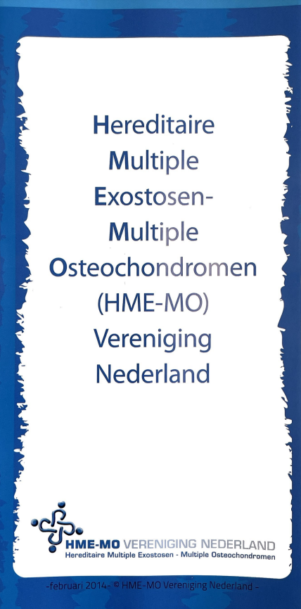 Folder – Hereditaire Multiple Exostosen Osteochondromen(HME-MO) Vereniging Nederland