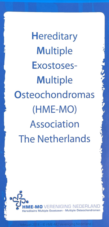 Folder – Hereditary Multiple Exostoses Multiple Osteochondromas(HME-MO) Association The Netherlands