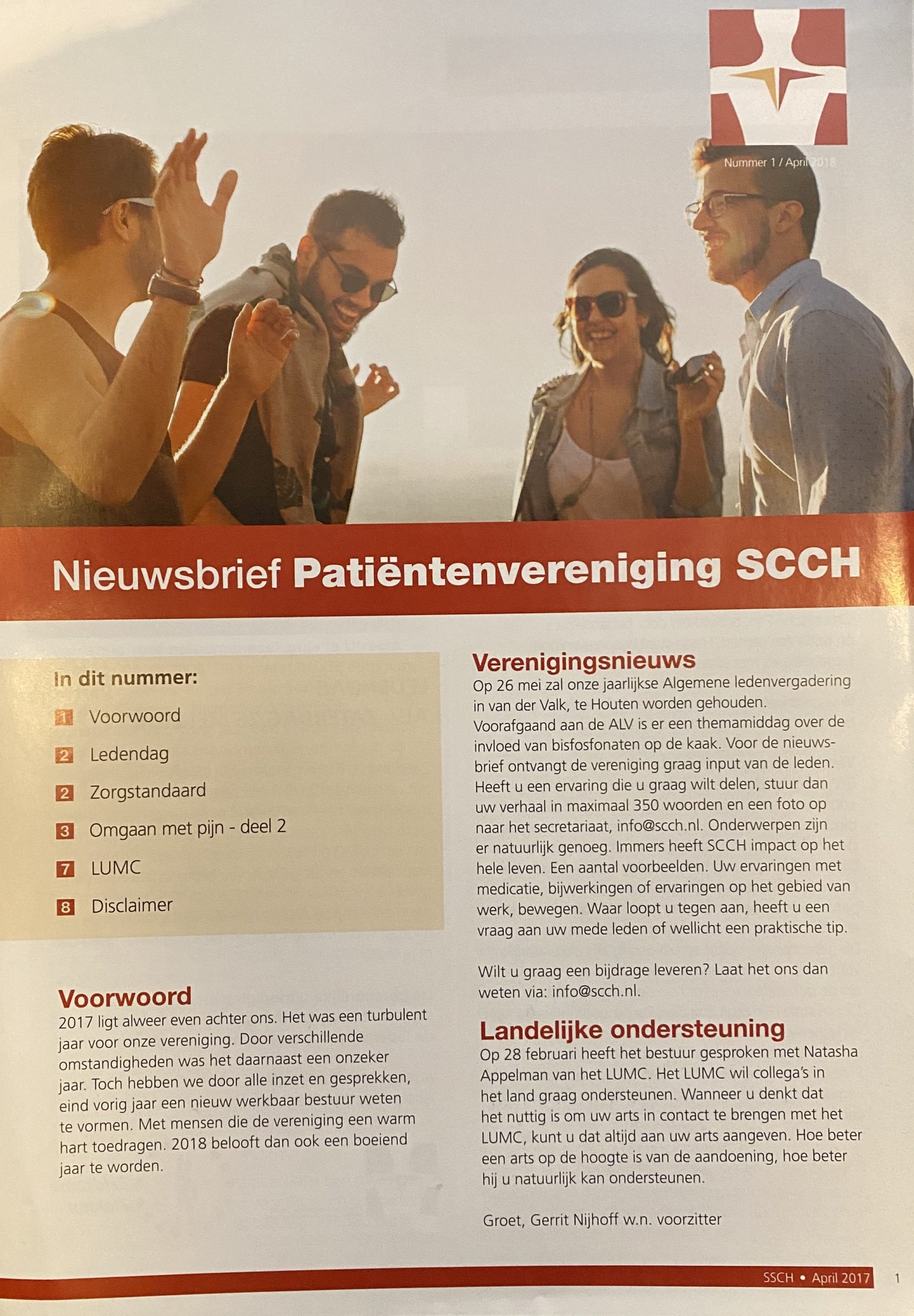 2017 – Nr. 1 – Patiëntenvereniging SCCH Nieuwsbrief