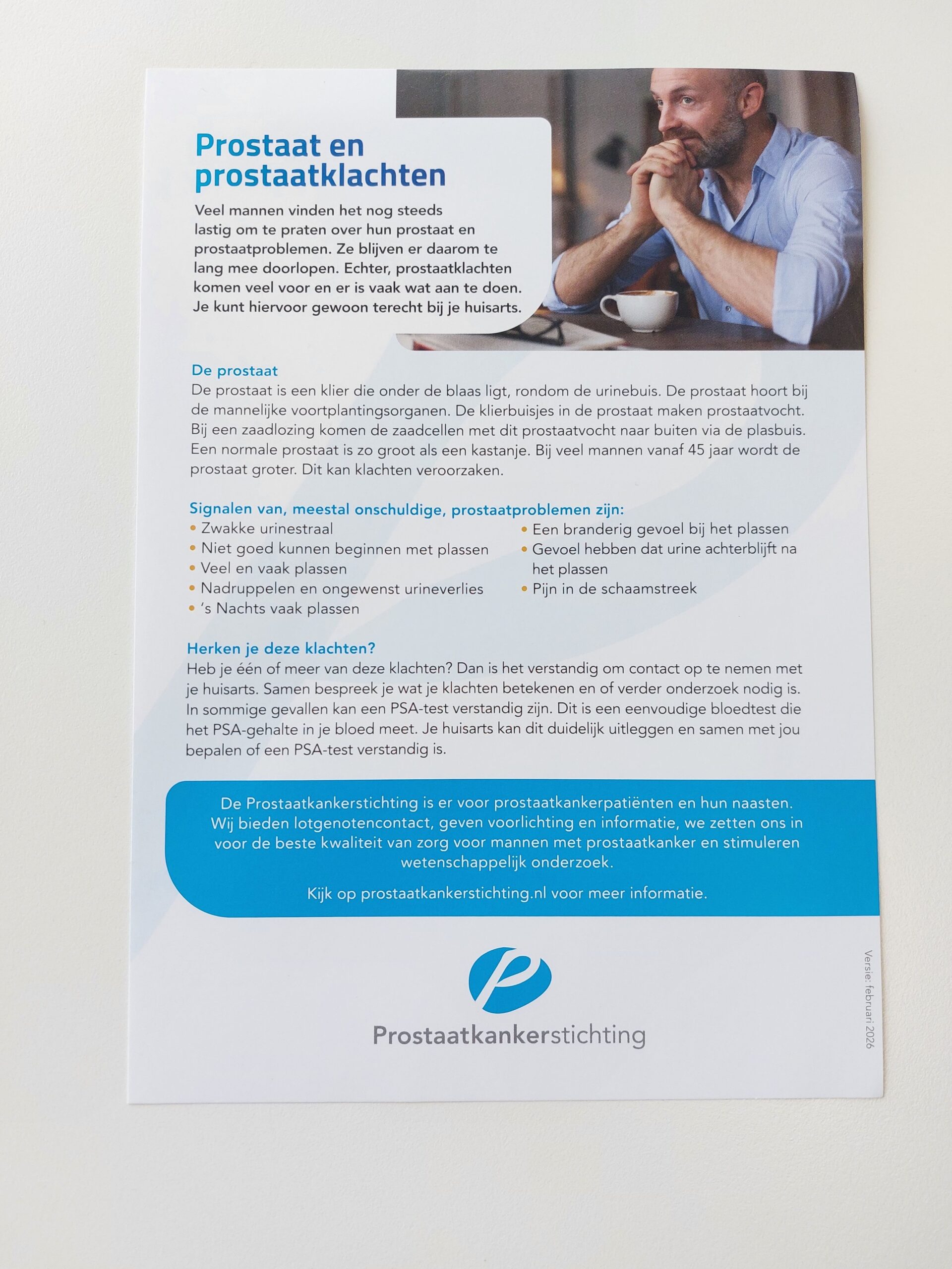 Flyer – Over de prostaat en prostaatklachten(A5)
