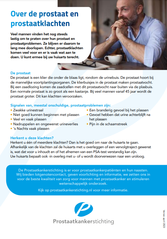 Flyer – Over de prostaat en prostaatklachten(A5)