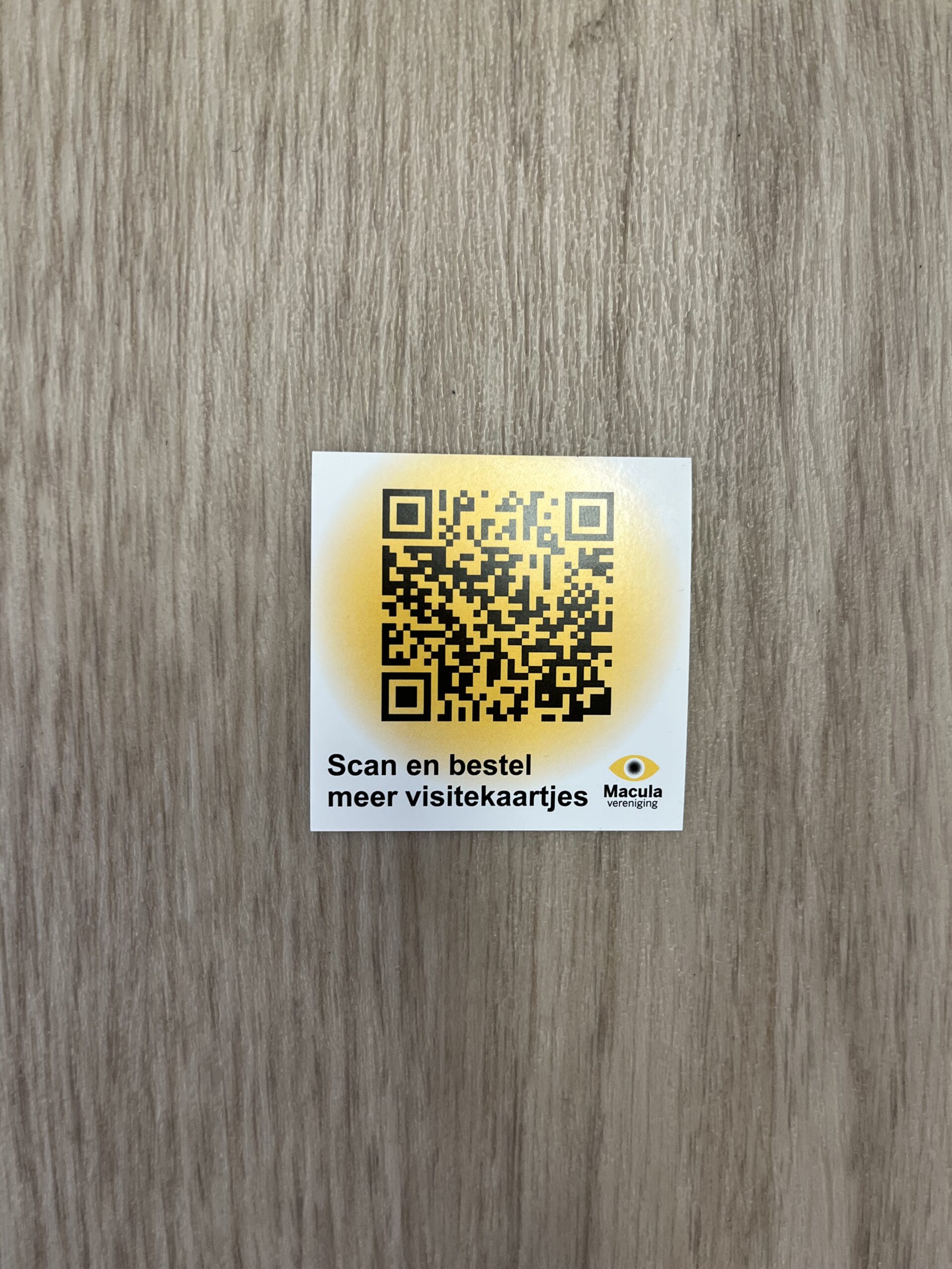QR code – bestel meer visitekaartjes