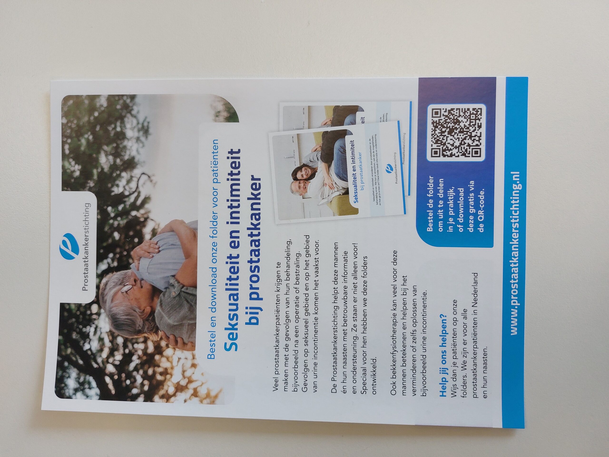 flyer ‘seksualiteit en intimiteit’ en ‘incontinentie bij mannen’
