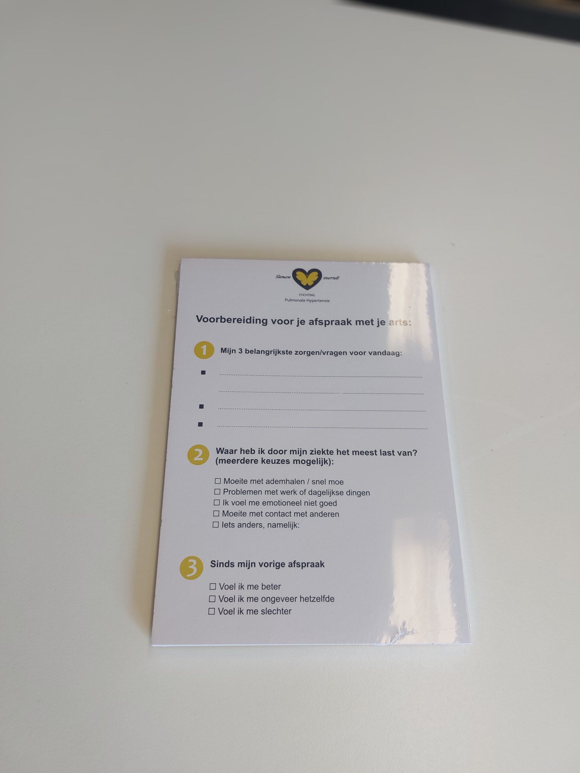 Scheurblokken ‘Voorbereiding voor je afspraak met je arts’