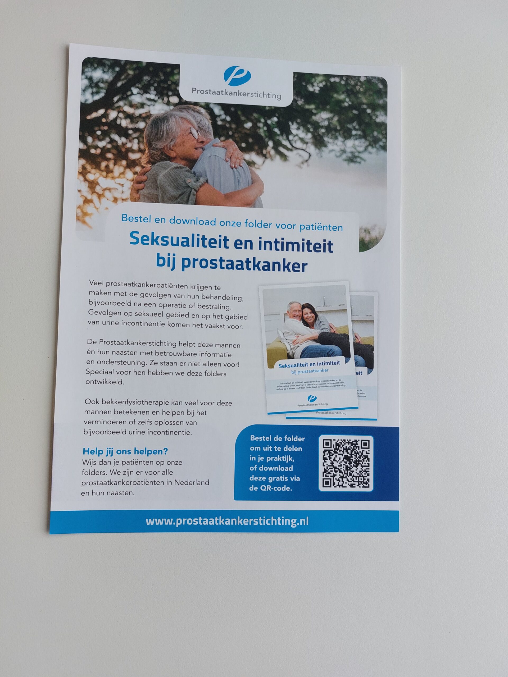 flyer ‘seksualiteit en intimiteit’ en ‘incontinentie bij mannen’
