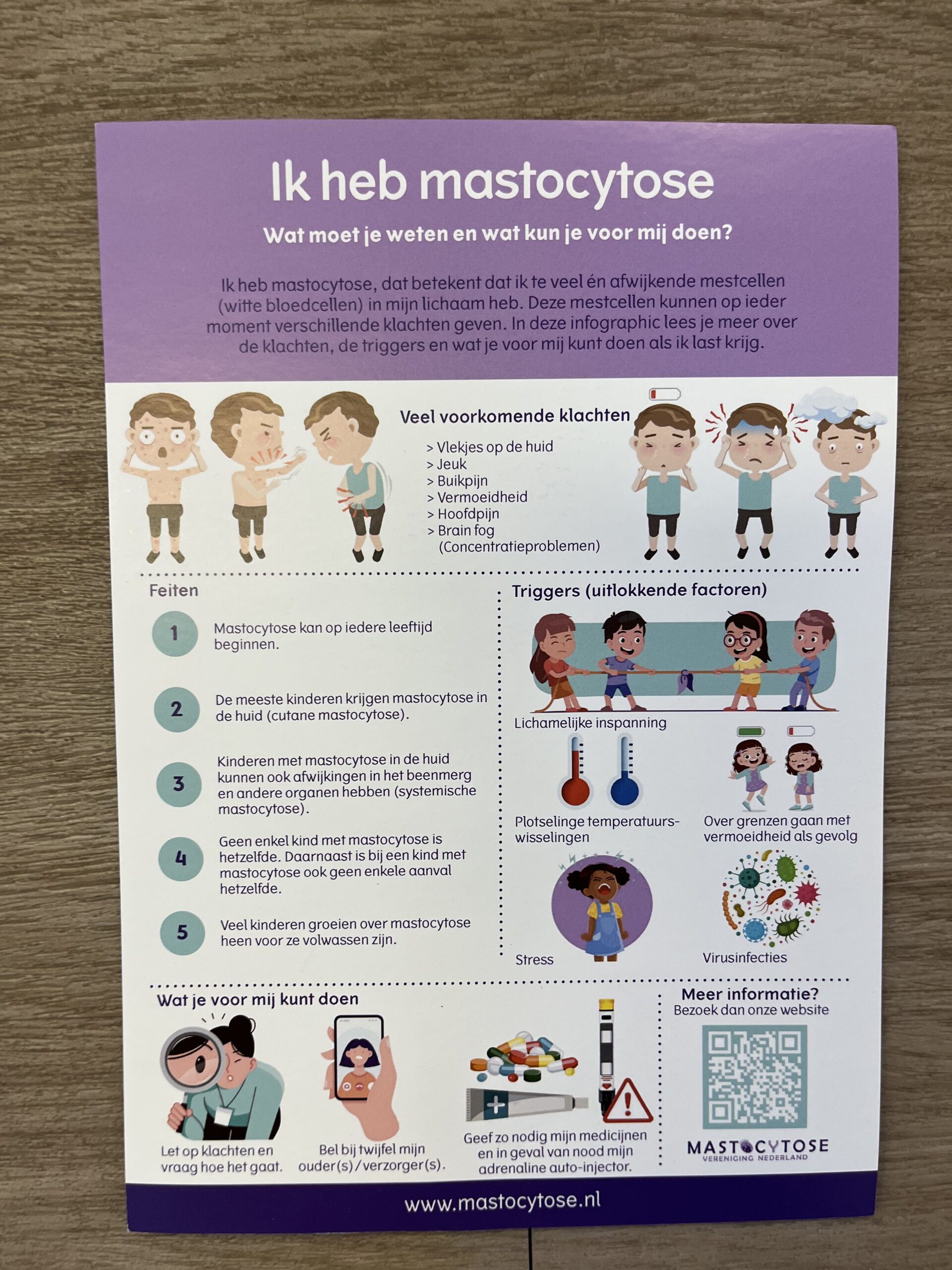 Flyer Ik heb Mastocytose