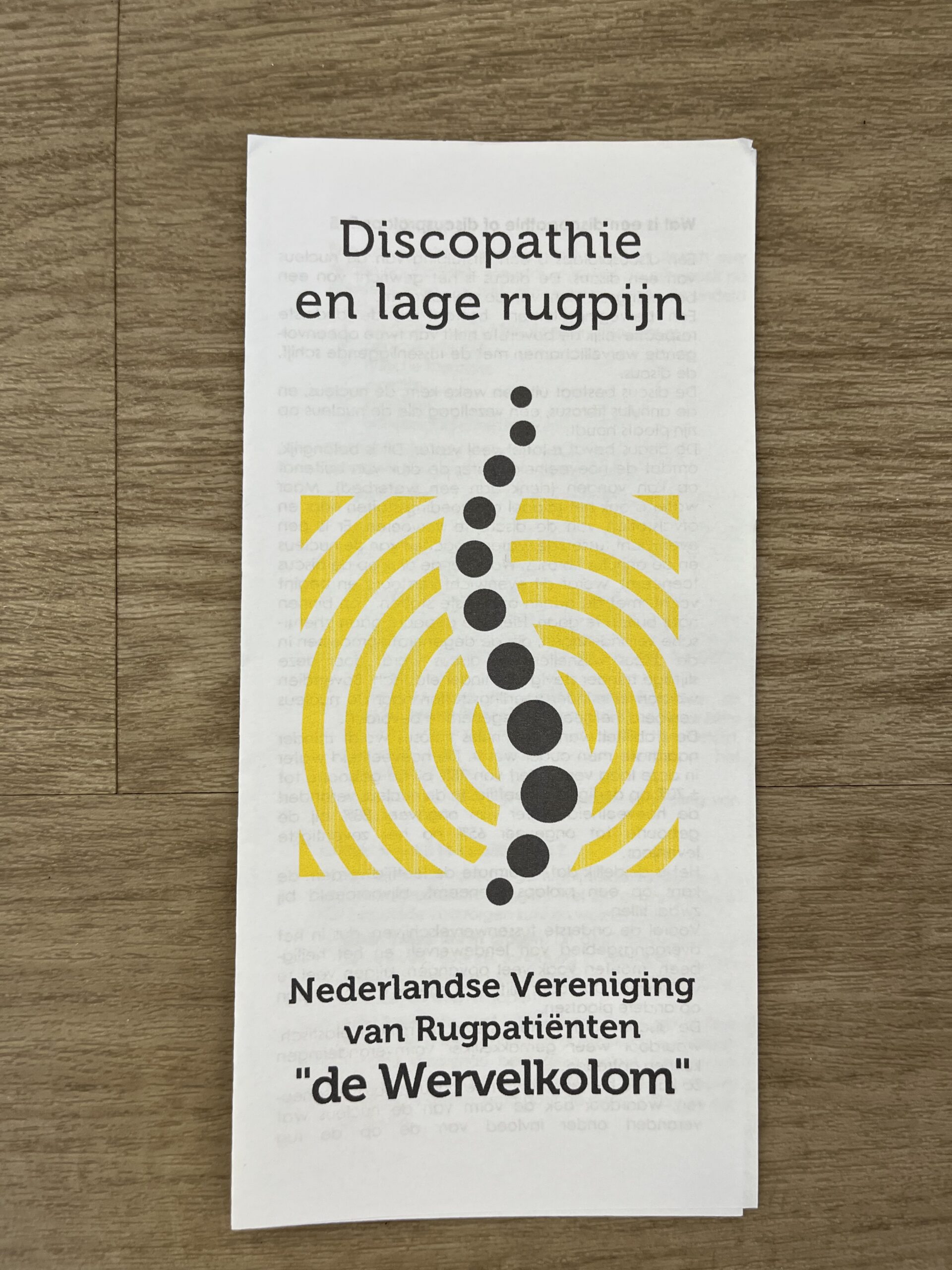 Folder Discopathie en lage rugpijn