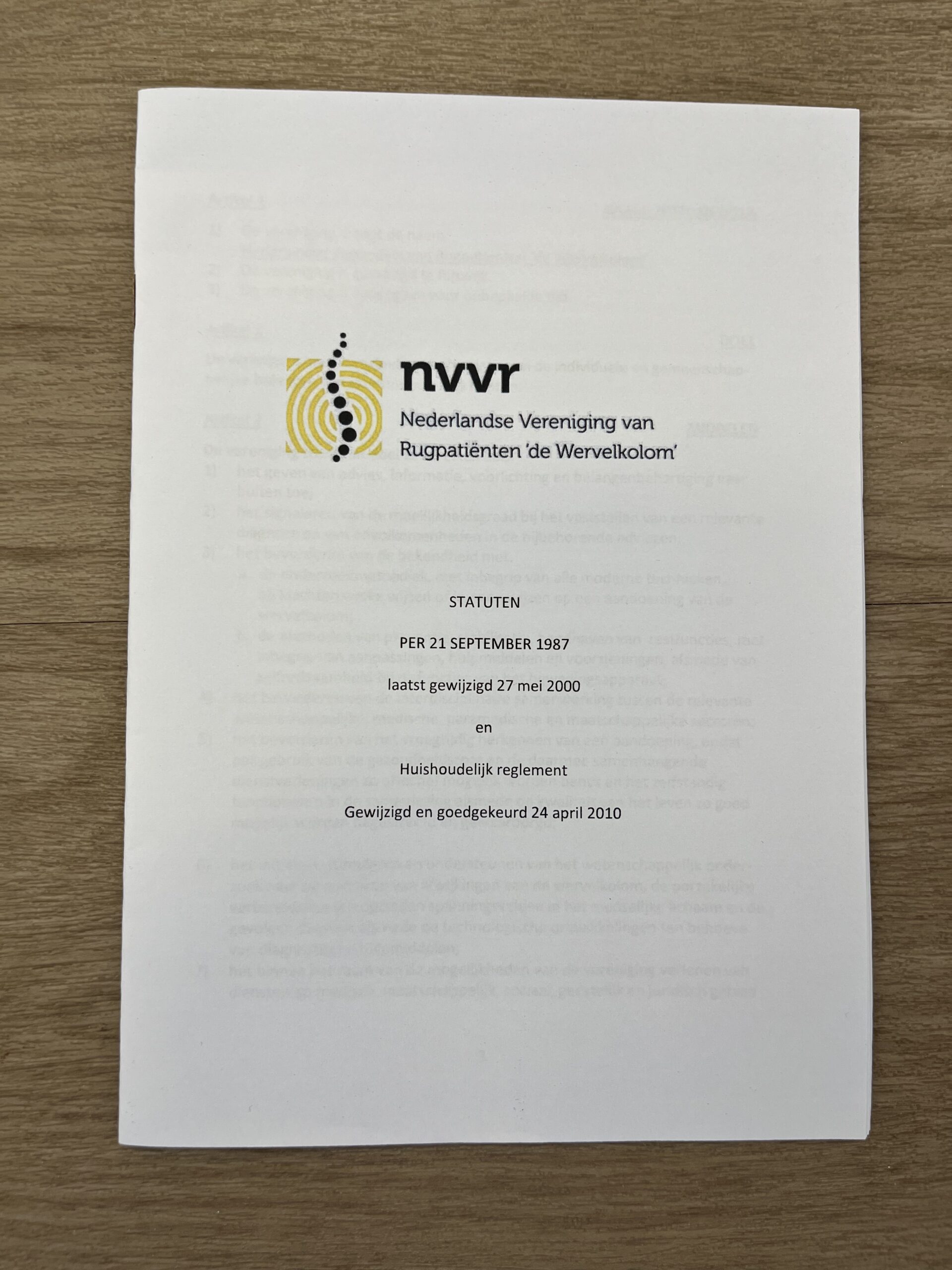 Statuten NVVR