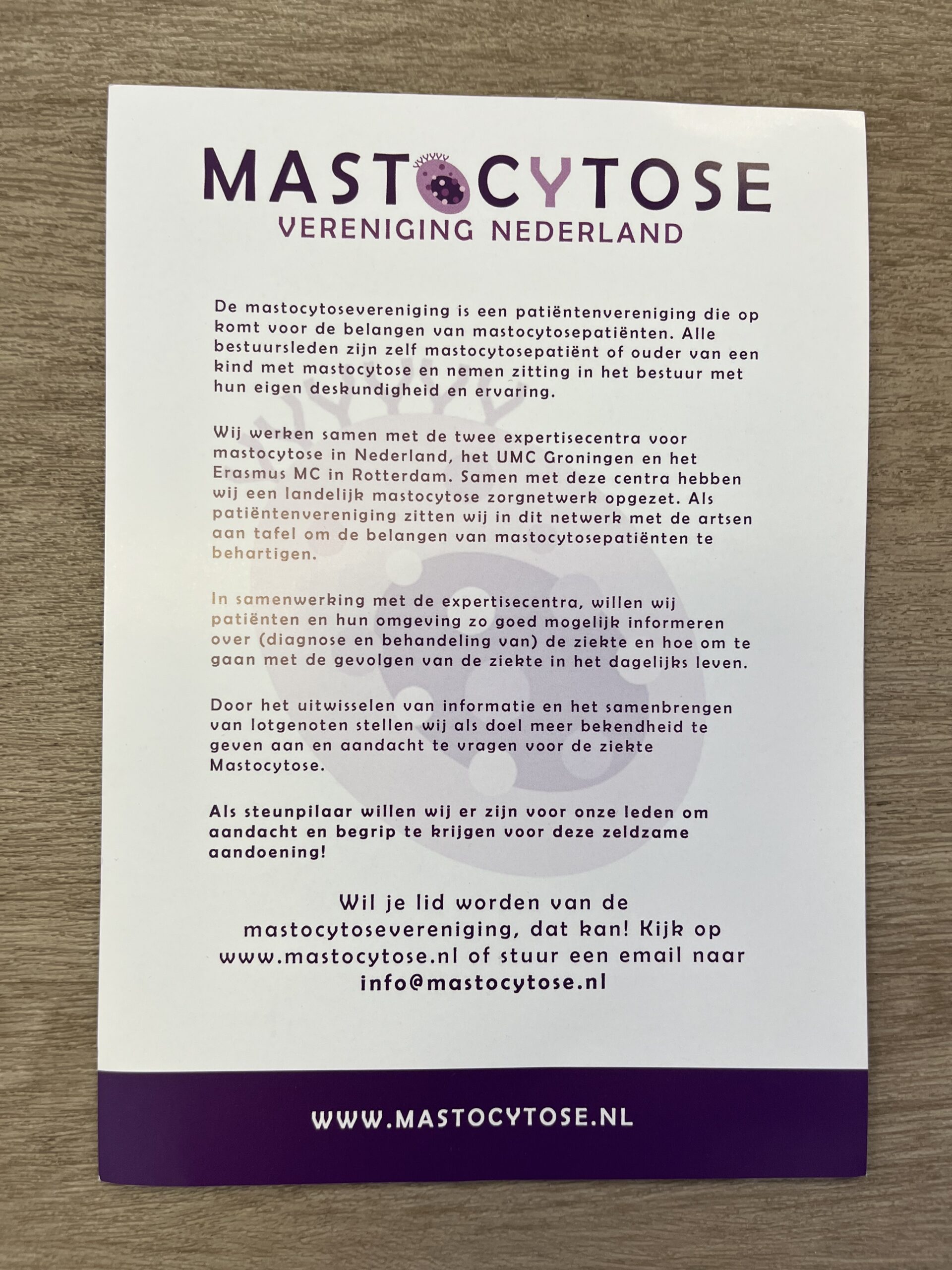 Algemene folder Mastocytose